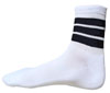 Wholesale Large Low Cut White Sock With Black Stripes